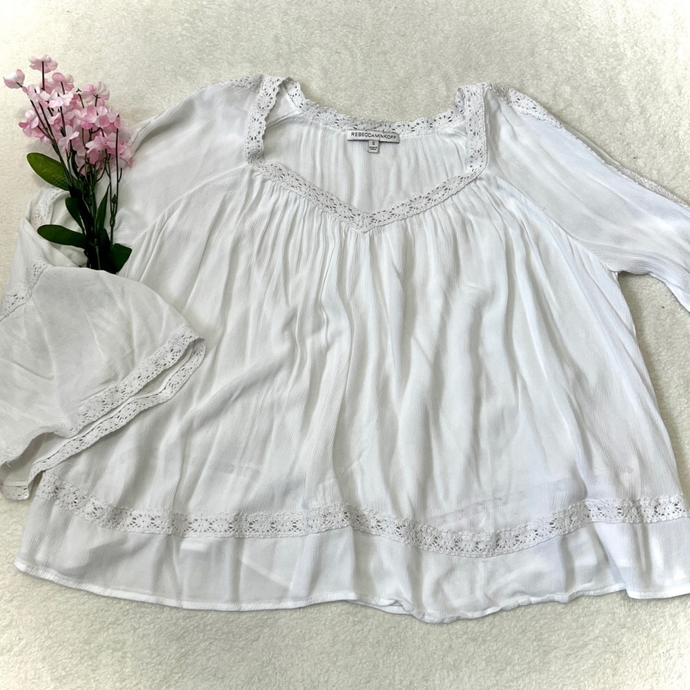 Rebecca Minkoff Bohemian Lace Crochet Blouse - Small